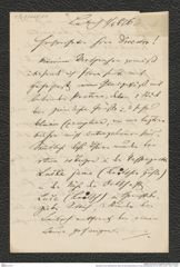 Nachlass Franz Steindachner, Brief von Karl Deschmann an Franz Steindachner (01.04.1876), Inv.Nr. 105.01, Seite 1